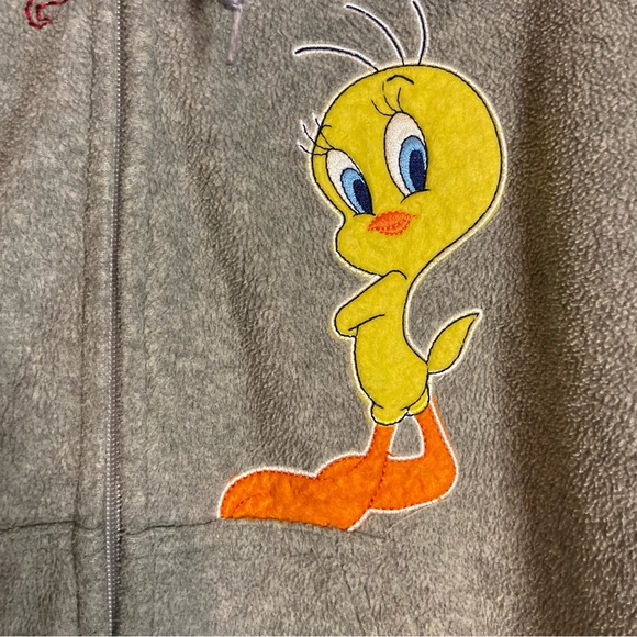 Vintage Tweety Bird Looney Tunes Zip-Up Hoodie - Picture 5 of 12